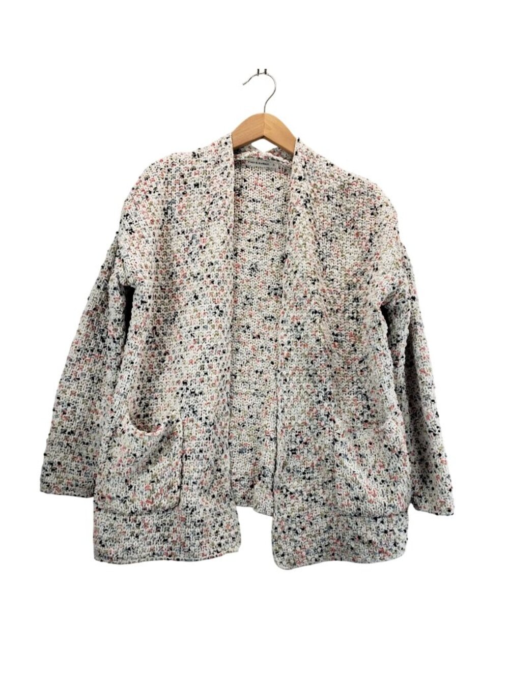 Confetti Chunky Knit Sweater Cardigan S by Moon & Madison Pockets Comfort